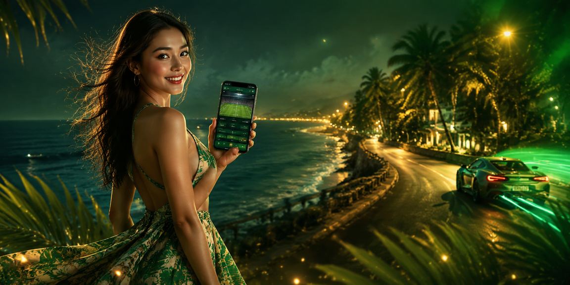 Cảnh biển Mui Né với casino di động